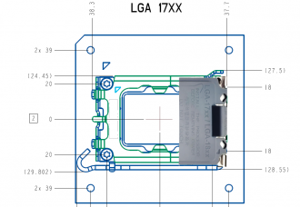 Intel LGA 1700 - Schema socket