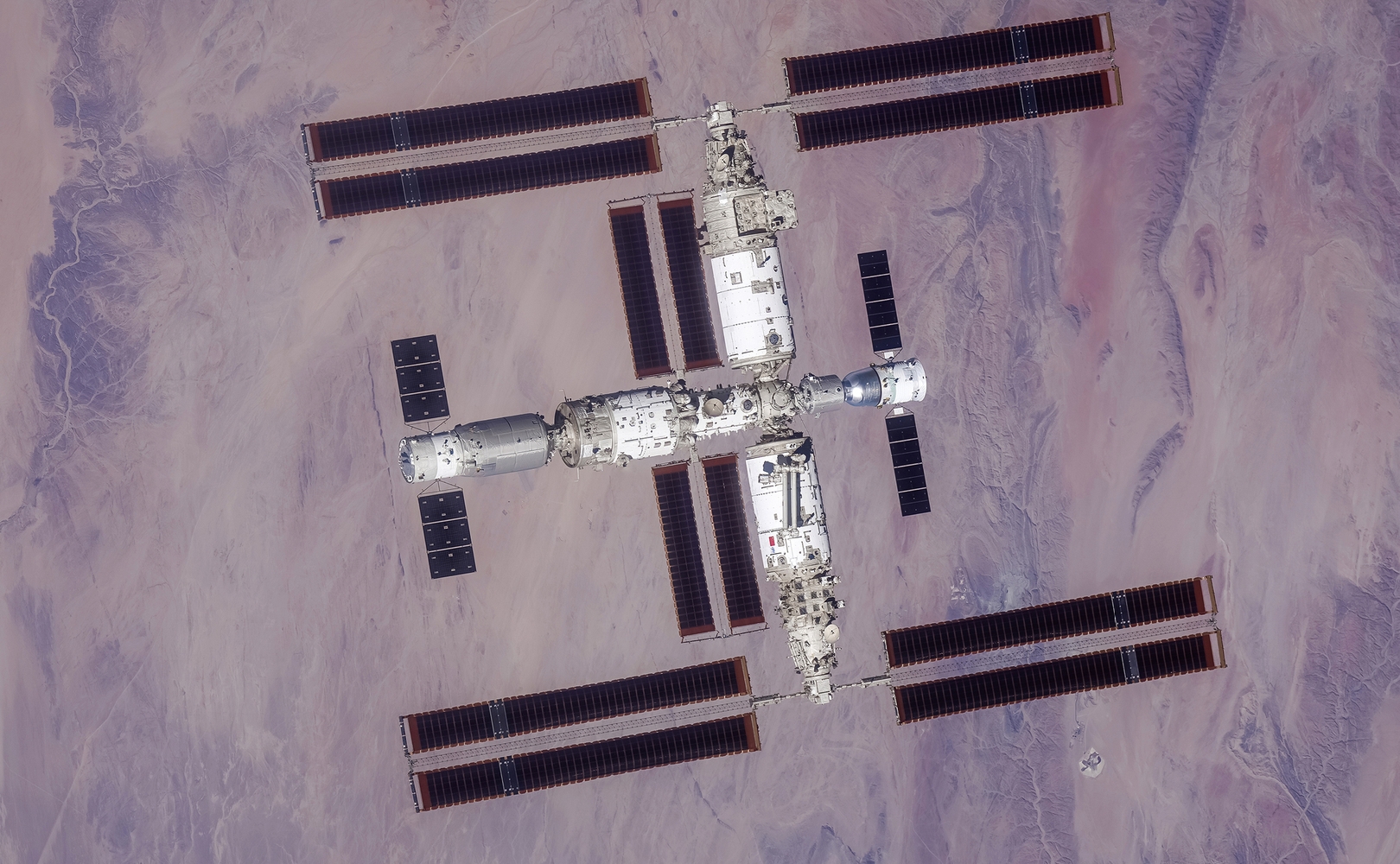 Chinese space station photographed from orbit.  The first of these pictures