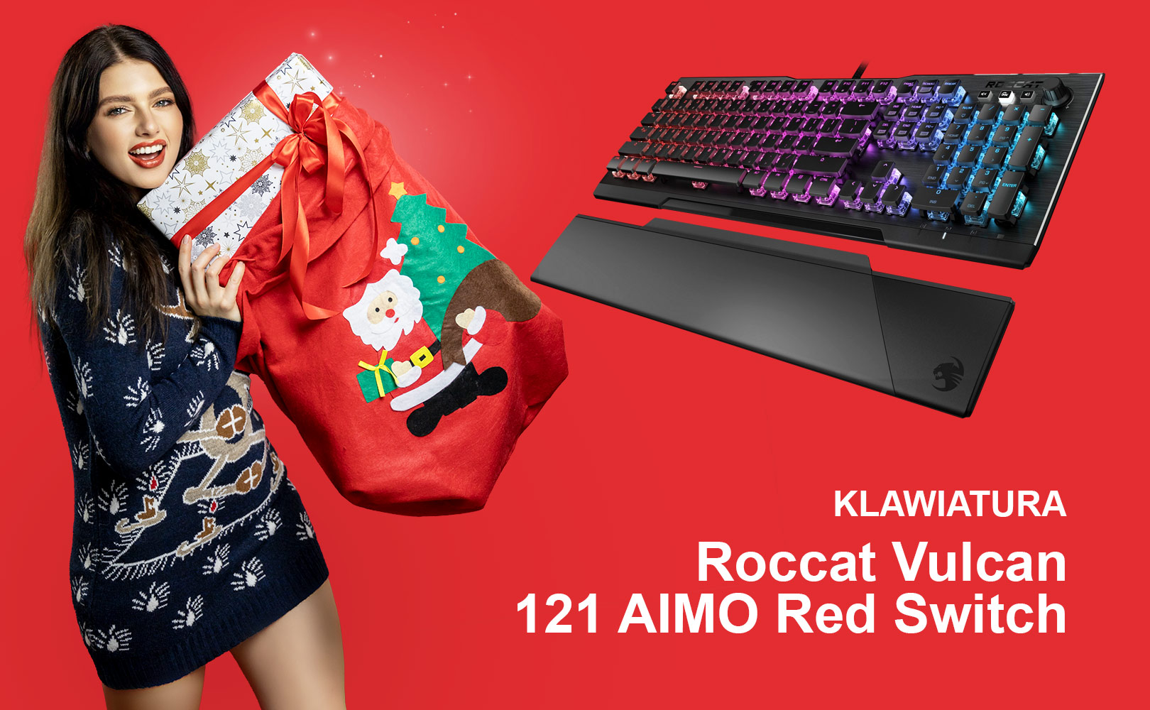 Konkurs - klawiatura Roccat Vulcan 121 AIMO Red Switch