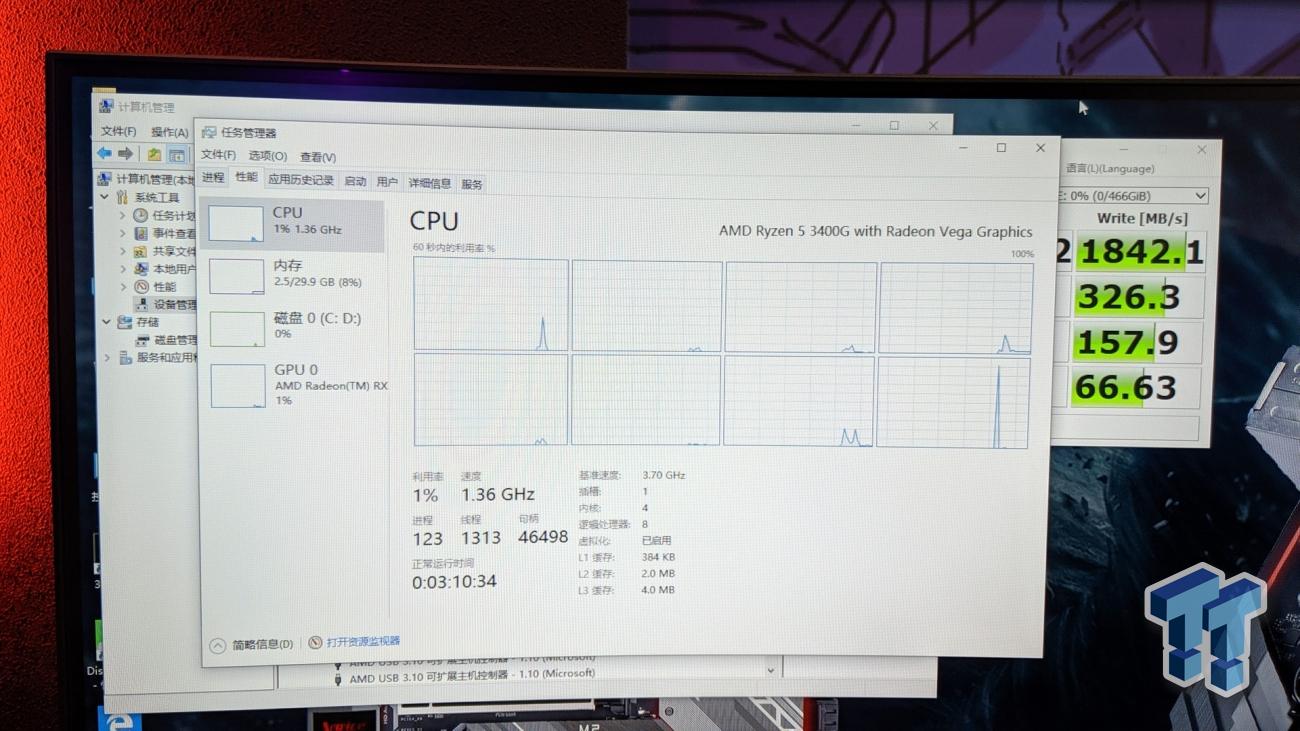 AMD Ryzen 5 3400G  wyniki wydajności w 3DMark Time Spy i Fire Strike
